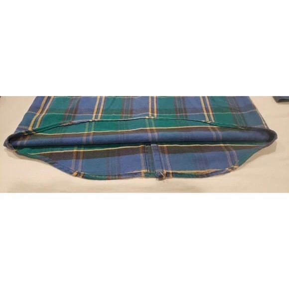 Cabelas Sidney Nebraska Vintage Heavy Flannel Plaid Snap Shirt Mens L GUC 80s - Picture 9 of 12